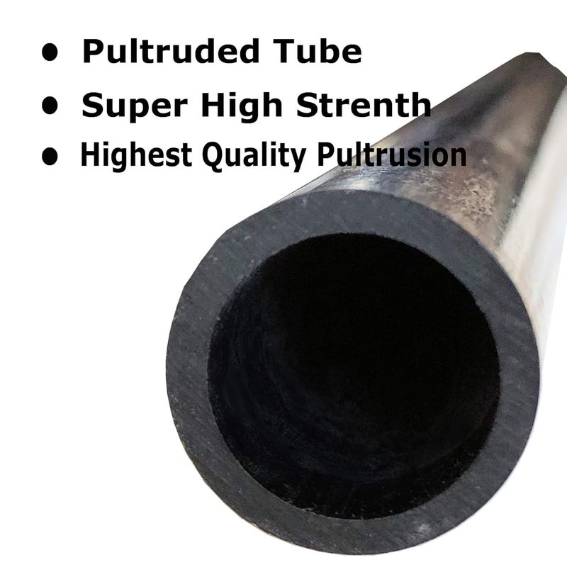 KARBXON – Carbon Fiber Tube - 6mm X 4mm x 1000mm – Pultruded Round Hollow Carbon Fiber rods Black Matte Finish - Pure Carbon Fibre Hollow Tube shafts - for RC Planes-Drones, Boat DIY Craft Projects - Image 4